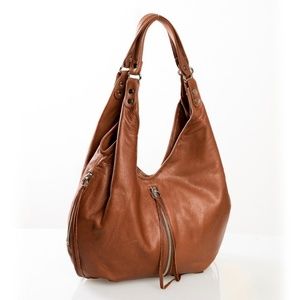 Jacki Easlick cognac leather hobo bag